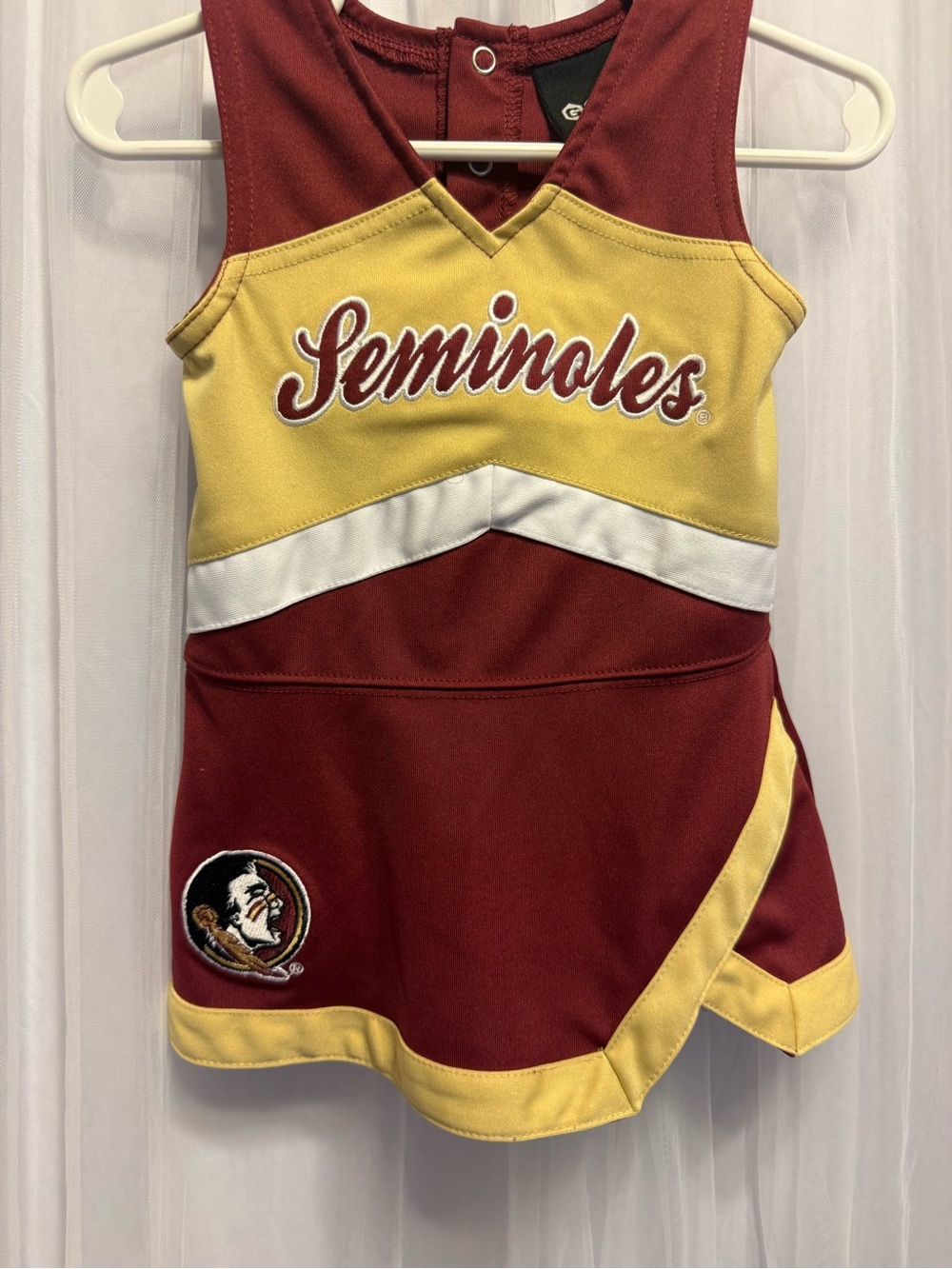 Seminoles cheer suit Maroon and Yellow size 12 mos
